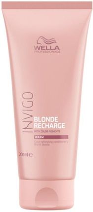 Wella Professionals Invigo Blonde Recharge Color Refreshing Odżywka Odżywka Z Pigmentami Koloru Do Włosów W Kolorze Ciepłego Blondu 200 Ml