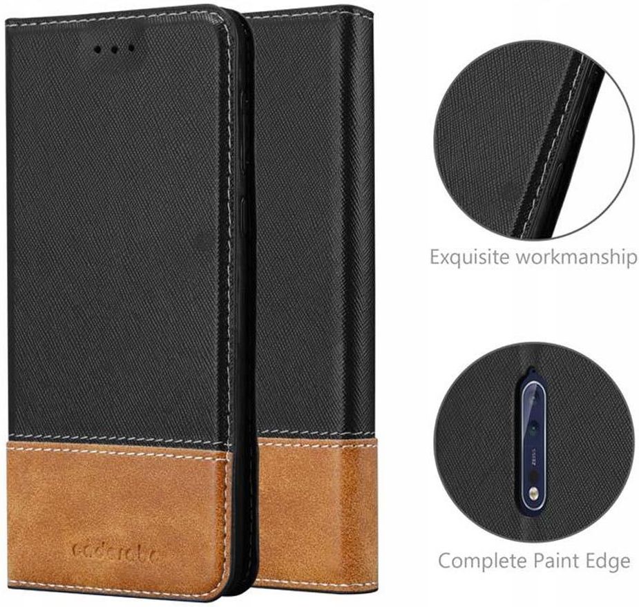 Cadorabo Custodia Libro Classy Argento Per Nokia 8: Cover Portafoglio Con Vani E Chiusura Magnetica - 2