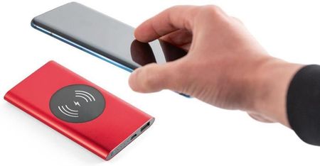 Upominkarnia Powerbank I Bezprzewodowa Ładowarka Czerwony - zdjęcie 3