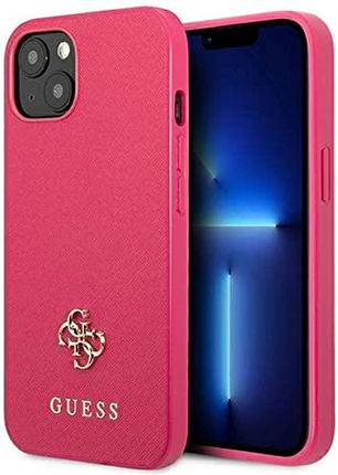 Cg Mobile Guess Guhcp13Sps4Mf Etui Do Iphone 13 Mini 5 4" Różowe Różowe Twarde Etui Saffiano 4G Small Metal Logo