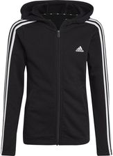 Zdjęcie Bluza adidas Essentials 3 Stripes Full-Zip Hoodie girls IC3634 : Rozmiar - 140 cm - Warszawa