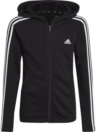 Bluza adidas Essentials 3 Stripes Full-Zip Hoodie girls IC3634 : Rozmiar - 140 cm