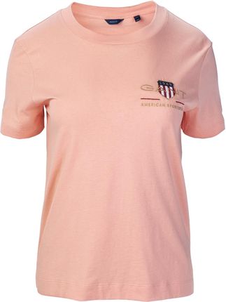 Damska Koszulka z krótkim rękawem Gant Archive Shield SS T-Shirt 4200417.832 – Beżowy