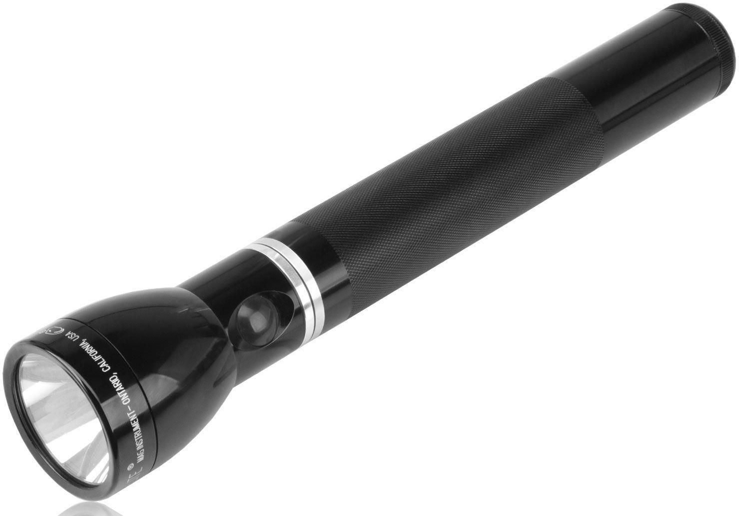 Torcia Mag-Lite Full-size 2 D Cell Nera, Alluminio, Interruttore Rotante, LED
