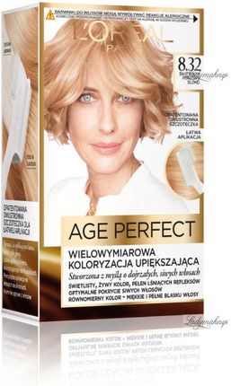 L'Oréal - Age Perfect Wielowymiarowa Koloryzacja Upiększająca Do Włosów Siwych I Dojrzałych 8.32 Świetlisty Perłowy Blond