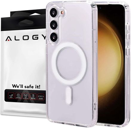 Alogy Etui Do Magsafe Ring Mag Clear Case Do Ładowarek Qi Do Samsung Galaxy S23 Przezroczysty