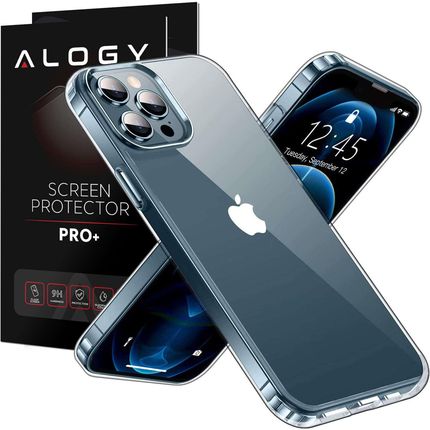 Alogy Etui Ochronne Obudowa Hybrid Case Super Clear Do Apple Iphone 12 Pro Max Przezroczyste + Szkło