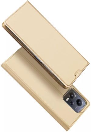 Dux Ducis Skin Pro Etui Do Xiaomi Redmi Note 12 Pro+ Pokrowiec Z Klapką Portfel Na Kartę Podstawka Złote
