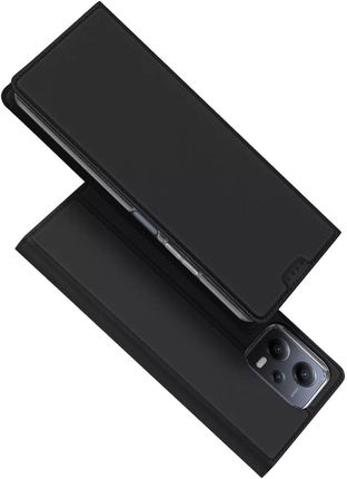 Dux Ducis Skin Pro Etui Do Xiaomi Redmi Note 12 5G / Poco X5 5G Pokrowiec Z Klapką Portfel Na Kartę Podstawka Czarne