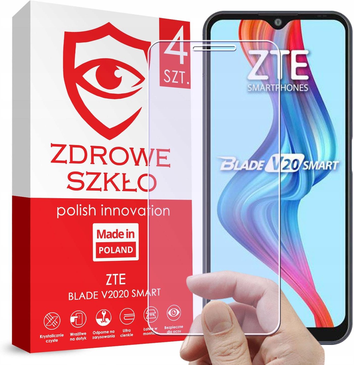 TTJ Custodia Morbida + Vetro Temperato Per ZTE Blade V2020 (6,82") – Cover Sottile Trasparente Antigraffio