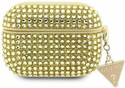 Guess Oryginalne Etui Apple Airpods Hardcase Rhinestone Triangle Złote