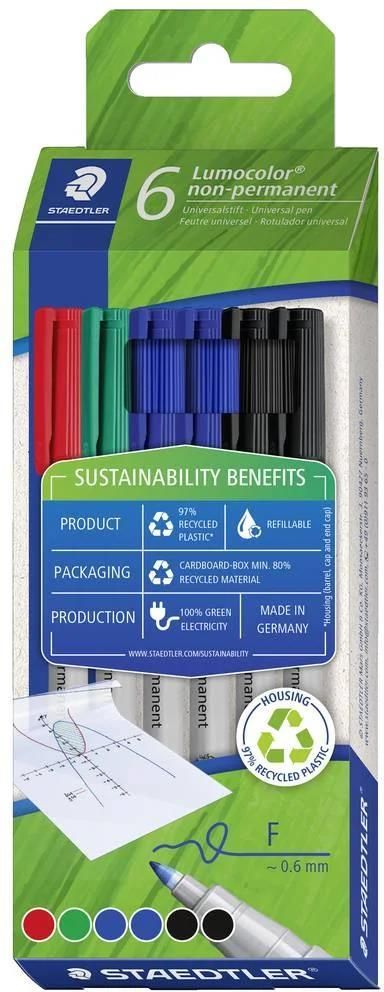 STAEDTLER Lumocolor Non-permanent Pen 316 • F • Blau • 1,28