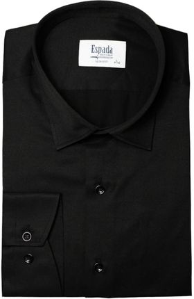 Czarna koszula męska slim fit biznesowa elegancka dopasowana Espada XL-43/44