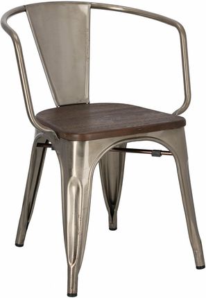 D2.Design Krzesło Niort Arms Wood Metal Sosna Szczotkowana