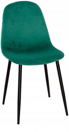 Escal Krzesło Zielone Tapicerowane Welurowe Salon Yv 06