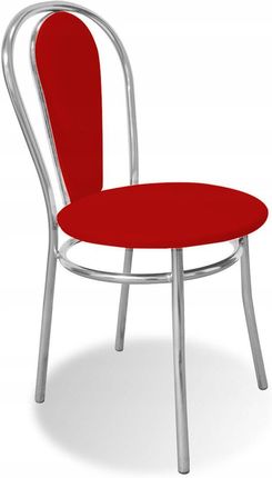 Nowy Styl Krzesło Do Salonu Tulipan Plus Czerwone Ekoskóra N