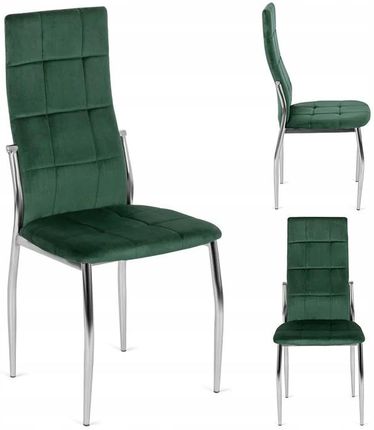 Mebel Elite Krzesło Tapicerowane Glamour Molly Zielony Welur