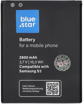 Blue Star Bateria Do Samsung I9300 Galaxy S3 2800 Mah Li Ion Premium