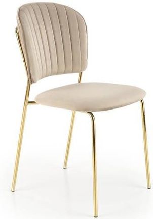 Halmar Krzesło K499 Złoty/Beżowy Kuchnia/Jadalnia/Salon Glamour
