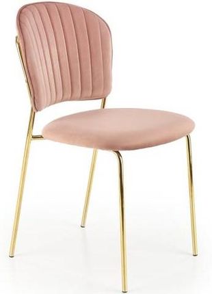 Halmar Krzesło K499 Złoty/Różowy Kuchnia/Jadalnia/Salon Glamour