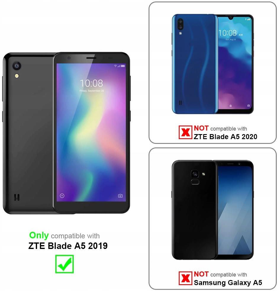 Cadorabo Vetro di protezione del display (1 Pezzo/i, ZTE Blade A5