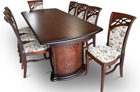 Wioleks Stół Z Krzesłami Dalia 250/100+ 3×50cm + 8 Krzeseł Kw73