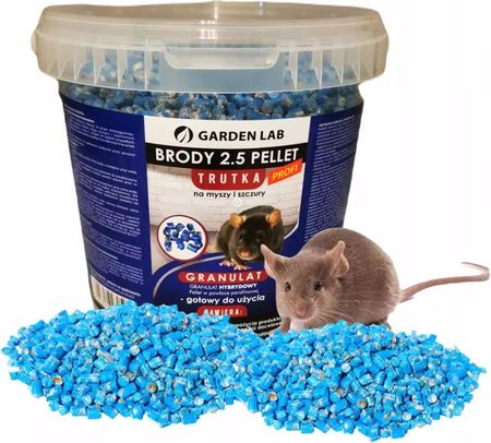 Garden Lab Trutka Na Szczury Myszy Granulat Brody 2.5 Pellet 1kg Wiadro