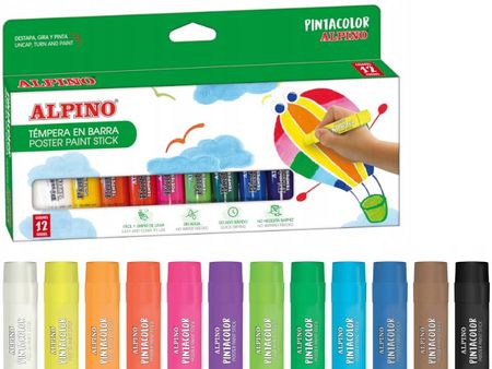 Alpino Farby W Sztyfcie Pintacolor 12 Kolorów