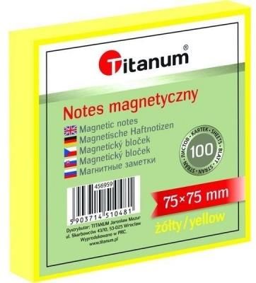 Notes Elektorstatyczny 75X75Mm 100K Żółty Titanum