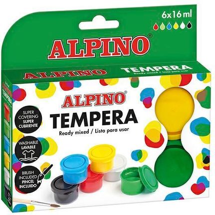 Farby Tempera Alpino 16Mlx6 Kolorów