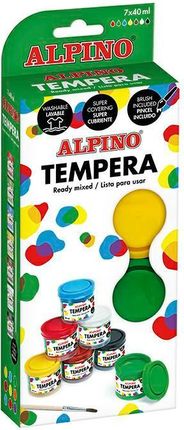 Farby Tempera Alpino 40Mlx7 Kolorów