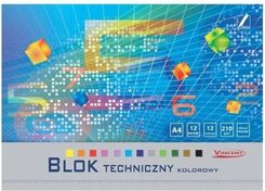 Zdjęcie Kreska Blok Techniczny Kolorowy A4 12K. Vincent 210G - Bytom Odrzański