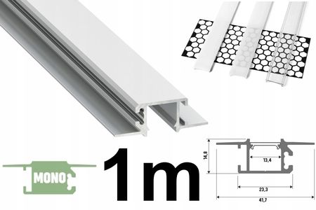 Lumines Profil Aluminiowy Mono Do Płyt Gips Karton Klosz (Mono1Ms)