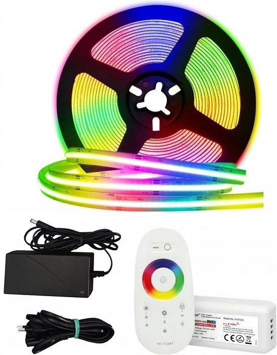 Media-Comp Zestaw Taśma Led Cob Rgb 5M 12V Fut025 (Zestawcob_5M_Rgb ...