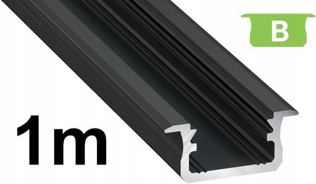 Lumines Profil Aluminiowy Do Taśm Led Listwa B 2M Czarny