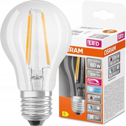 Osram Żarówka Led E27 A60 5,8W 4000K Ściemnialna (4058075602472)