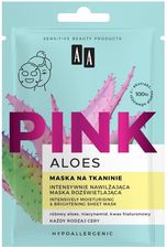 Zdjęcie Aa Aloes Pink Intensywnie Nawilżająca Maska Rozświetlająca Na Tkaninie 18 ml - Gdynia
