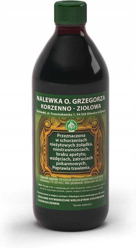 Preparat Medycyny Naturalnej Ojciec Grzegorz Sroka Nalewka Orzechówka Ojca Grzegorza Sroki 500ml 6247