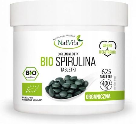 Natvita Spirulina Bio 400Mg  625tabl.
