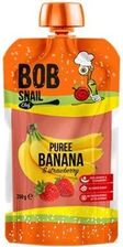 Zdjęcie Bob Snail Eco Snack Puree Przecier Owocowy Banan Truskawka Bez Dodatku Cukru 250g - Nekla