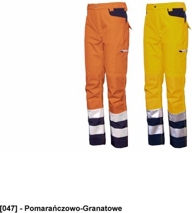 Industrial Starter Is-04510-048 - Spodnie Hv Gordon Z Oddychającego I Wodoodpornego Materiału Softshell W Kolorze Żółto-Granatowym L