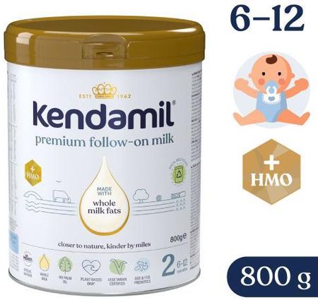Kendamil Premium 2 HMO+ Mleko następne dla niemowląt, 800g  