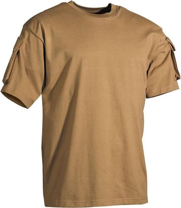 Koszulka US   z kieszeniami na rękawach beżowa S