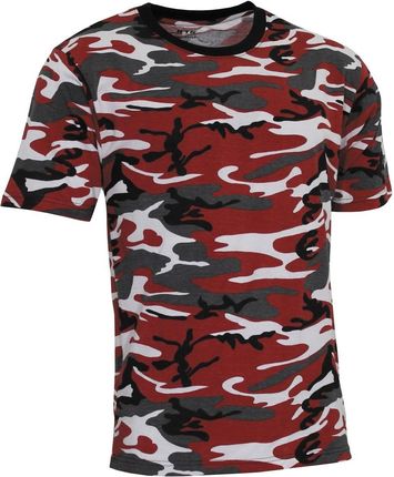 Koszulka US  "Streetstyle" rot-camo szara czerwona 140-145 g XXL