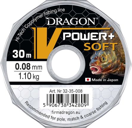 Dragon Żyłka V Power+ Soft 30 Jasnozielona 130475
