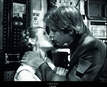 Komar Obraz Ścienny Star Wars Classic Leia Han Kiss Quote Pokój Dziecięcy Pokój Młodzieżowy Dekoracja Druk Artystyczny Bez Ramy Wb123 50X40 B07Zhvsw3Y