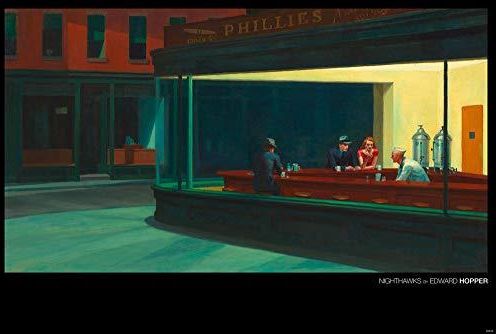 エドワード・ホッパー 610×915mm Close Up Edward Hopper Plakat Nighthawks 91,5 Cmx61 Cm