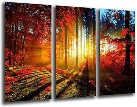 Tableau Photo 3 Parties Dragon Ball Z - Goku Super Saiyan, 97x62 Cm, Impression Sur Bois, Décoration Anime
