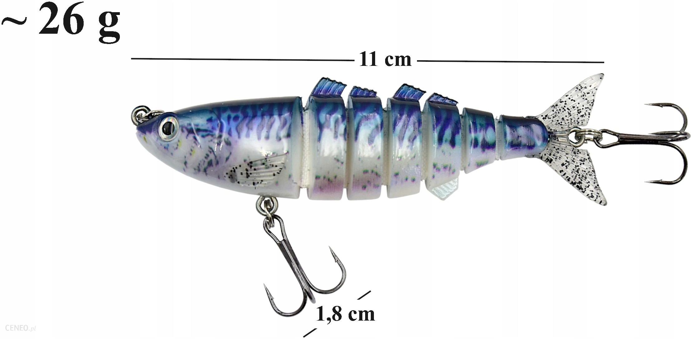 Miracle Fish Wobler Na Szczupaka Łamany Tonący 11cm 26 G MF066C