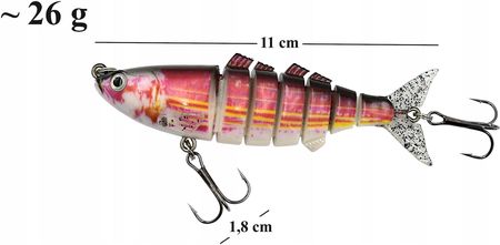 Miracle Fish Wobler Na Szczupaka Łamany Tonący 11cm 26 G MF064C